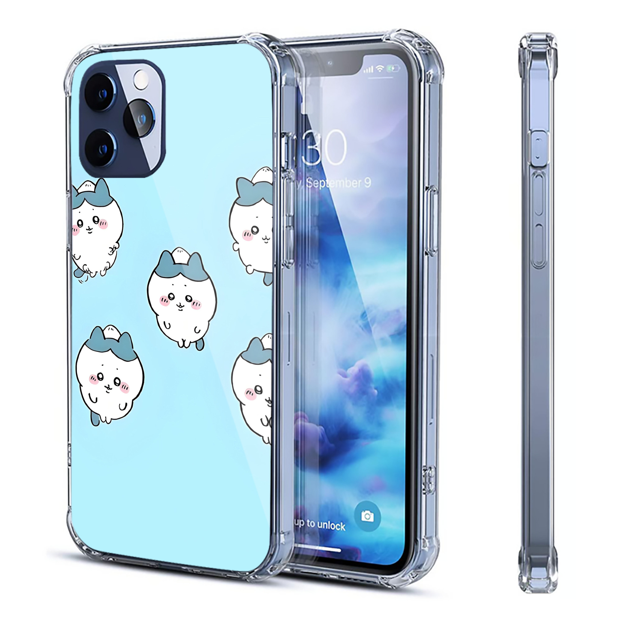 （画像用） ちいかわ Chii-kawa 【iPhone 12シリーズ対応】透明スマホケース（クリアソフトケース）